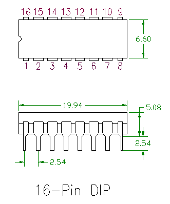 IC Dimension Drawing